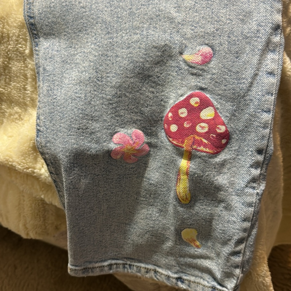 Wild fable highrise painted denim Dad jeans - Picture 4 of 6